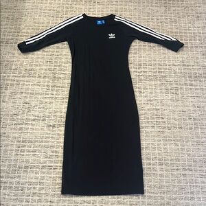 Adidas Maxi Athletic Dress with White Stripes